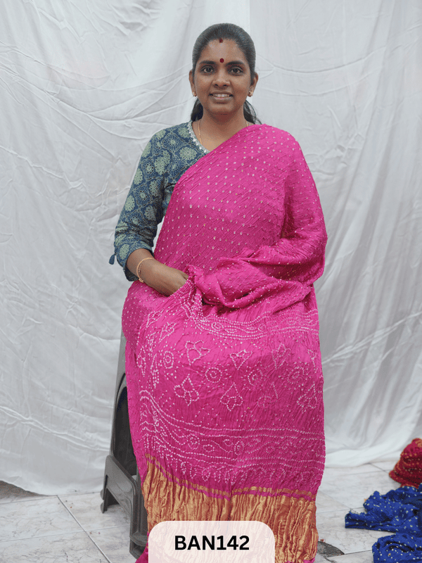 100% VEGAN SILK WITH LAGDI PATTA SAREE