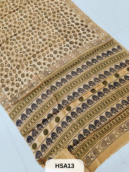 VANASPATI - VEGETABLE HANDBLOCK MODAL SAREE