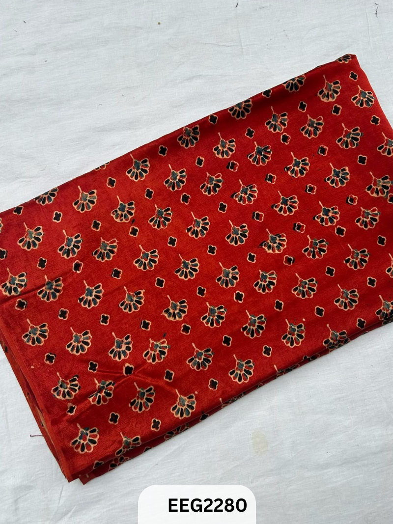 MASHRU AJRAKH FABRIC  PRINT-1 MTR