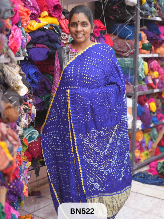 SEMI TISSUE WITH CHORAS DANI SAREE - LAGDI PATTA