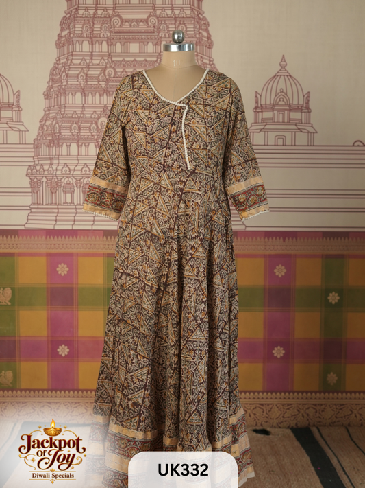 Kalamkari Anarkali Gown
