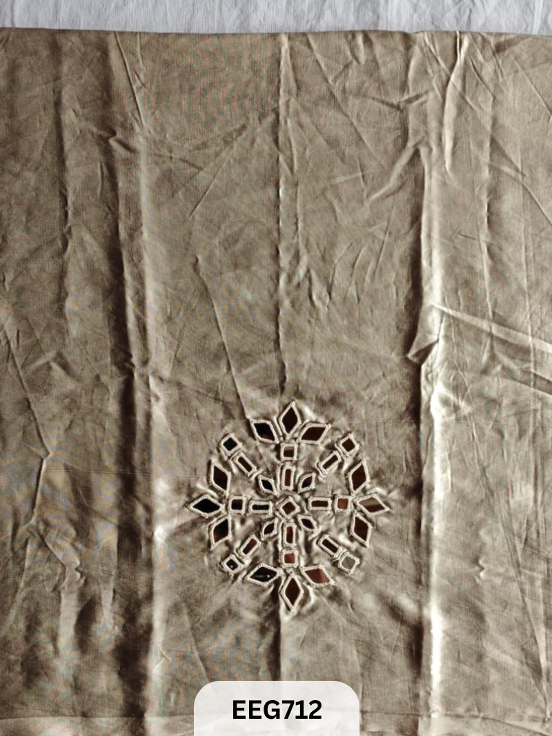 MASHRU MIRROR WORK UNSTITCHED BLOUSE  PIECE