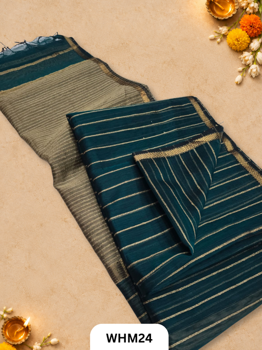 Maheshwari Handloom Jutte Pallu Line Saree