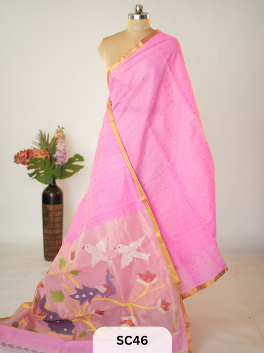 MUSLIN WEAVE PAITHANI JAMDHANI PALLU