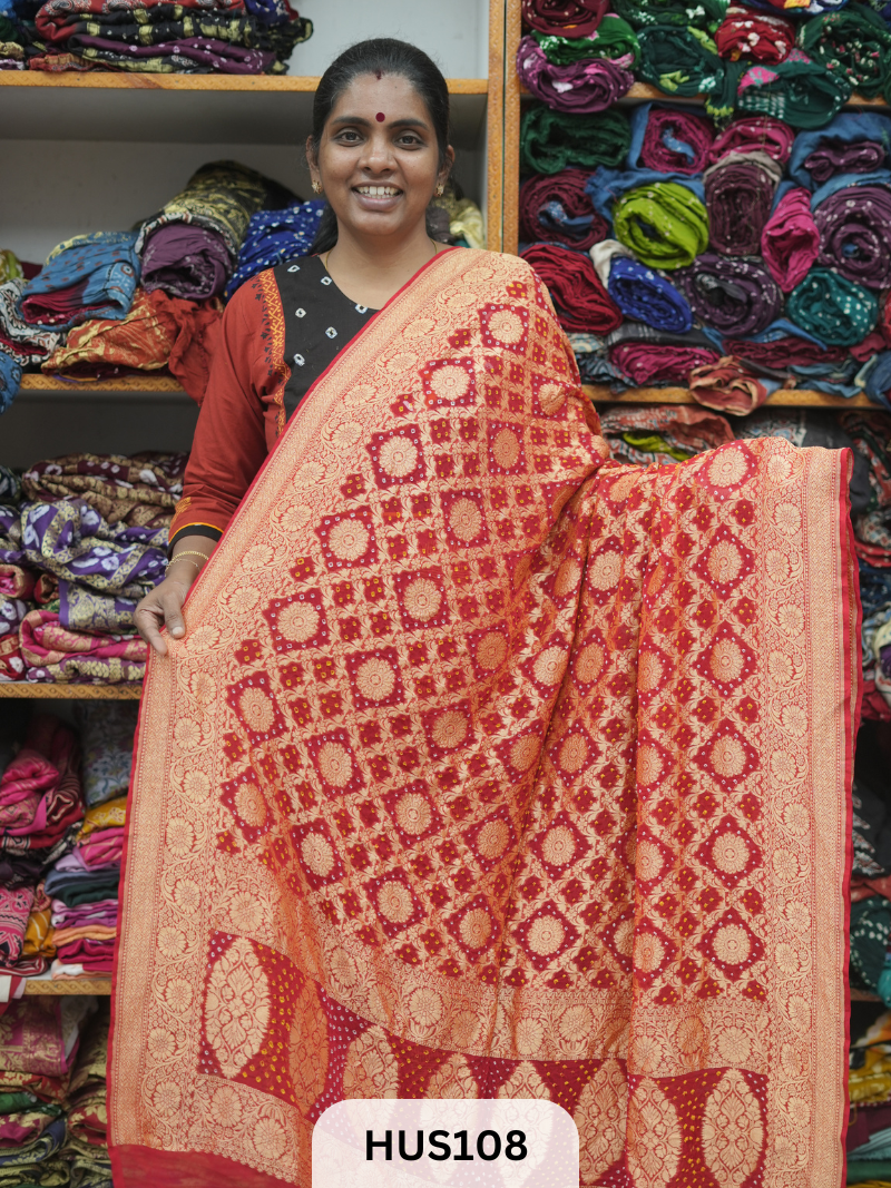 PURE KHADDI GEORGETTE DUPPATTA