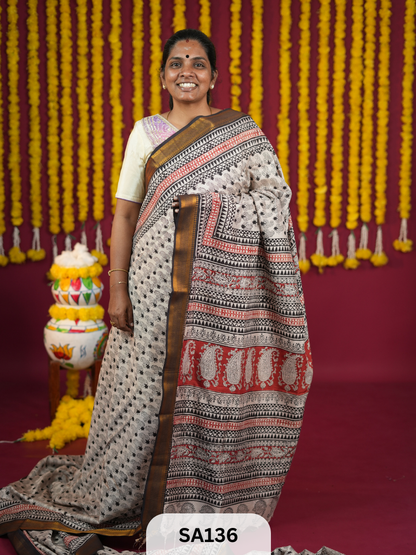 Kalamkari Chennuri Silk saree