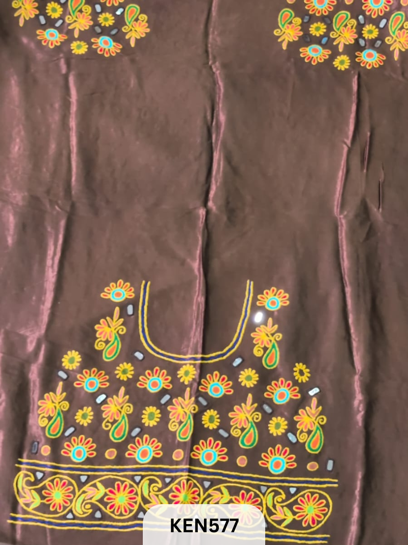 MASHRUSILK HAND AARIWORK UNSTITCHED BLOUSEPIECE