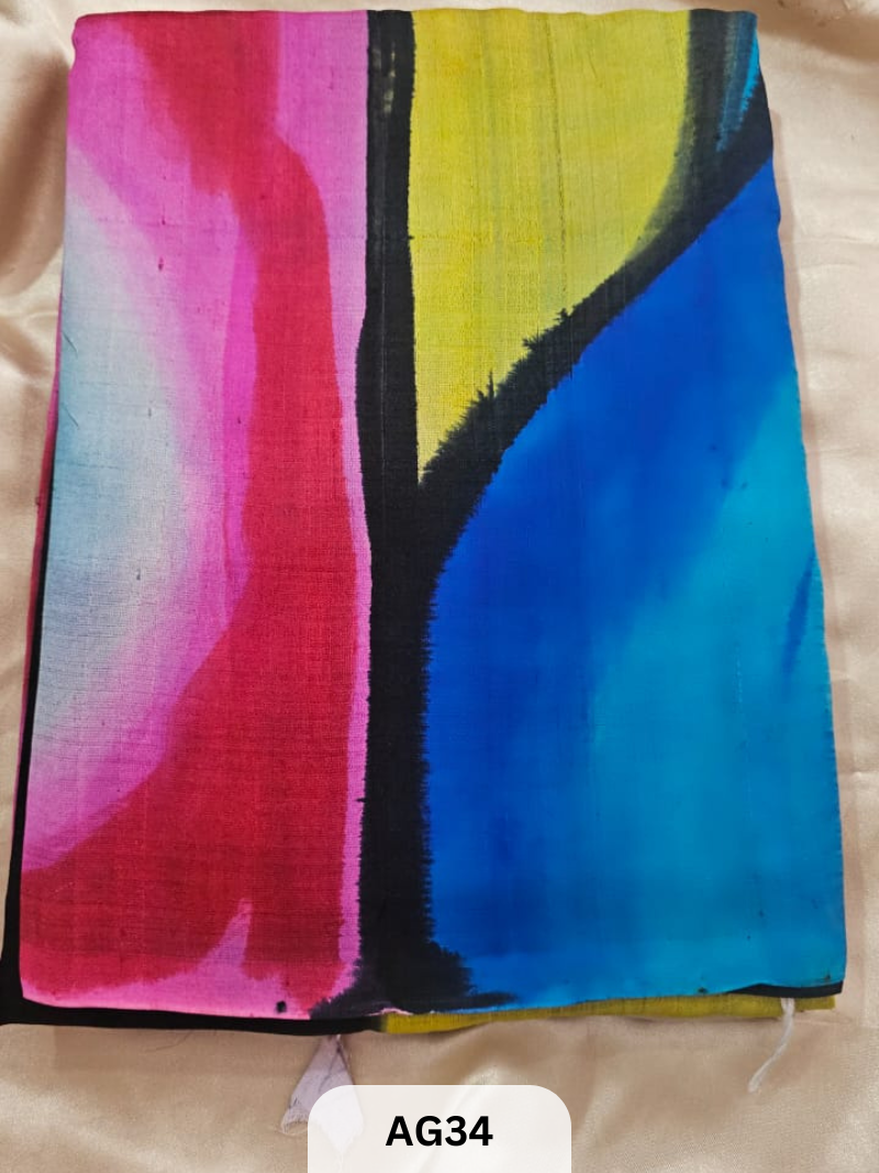 MURSHIDABAD HAND PAINTED SILK SAREE