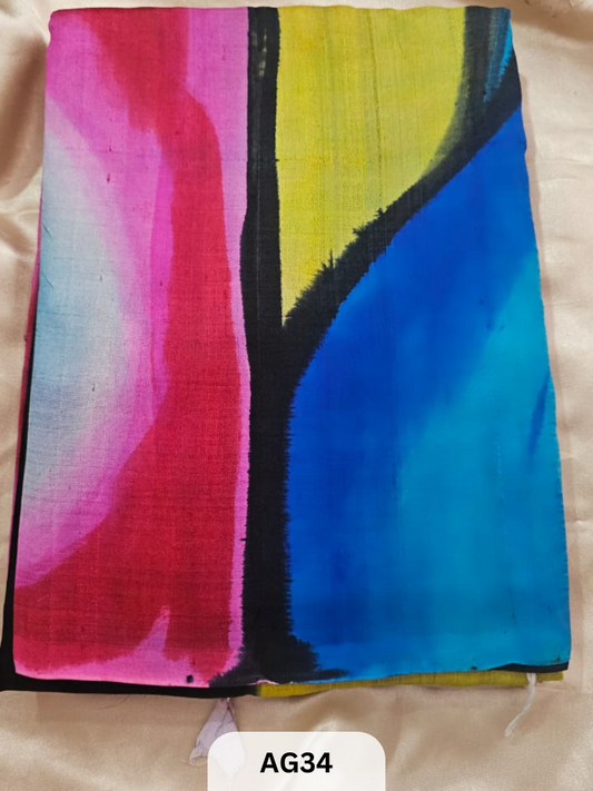 MURSHIDABAD HAND PAINTED SILK SAREE