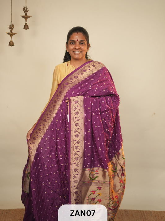 BANARASI BANDHINI WITH PAITHANI BORDER SAREE