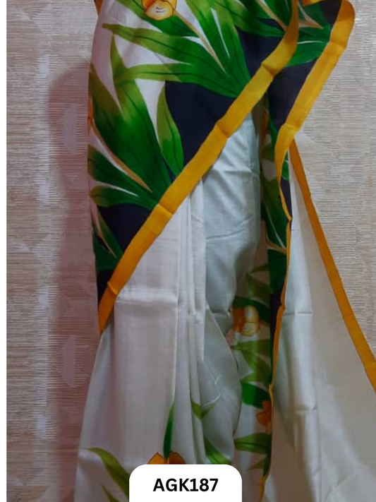 Murshidabad Silk 4Ply Hand Printing Work