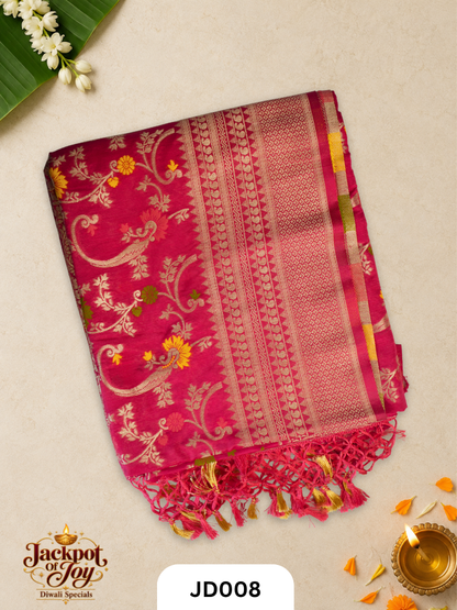Semi Matka With Meenakari Work Saree