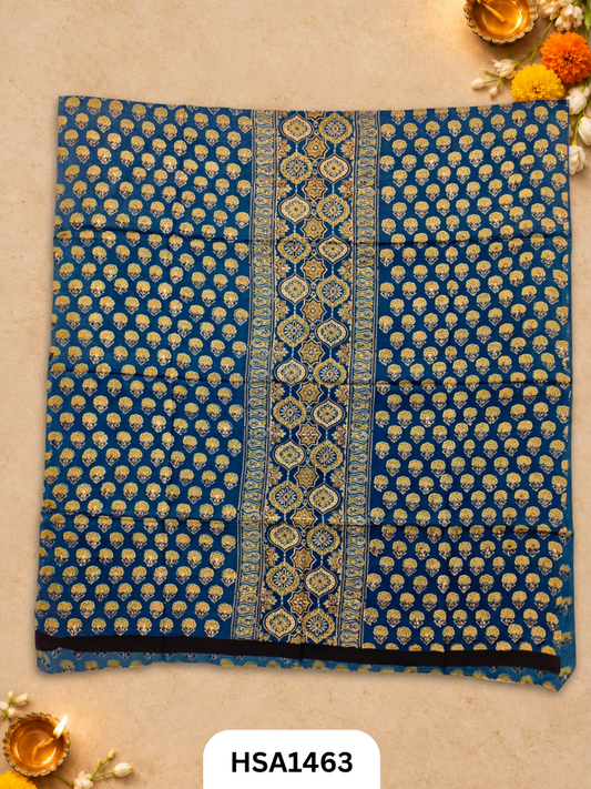 Ajrakh Hand Block Kuchh Printed Kaftan | Dress Material