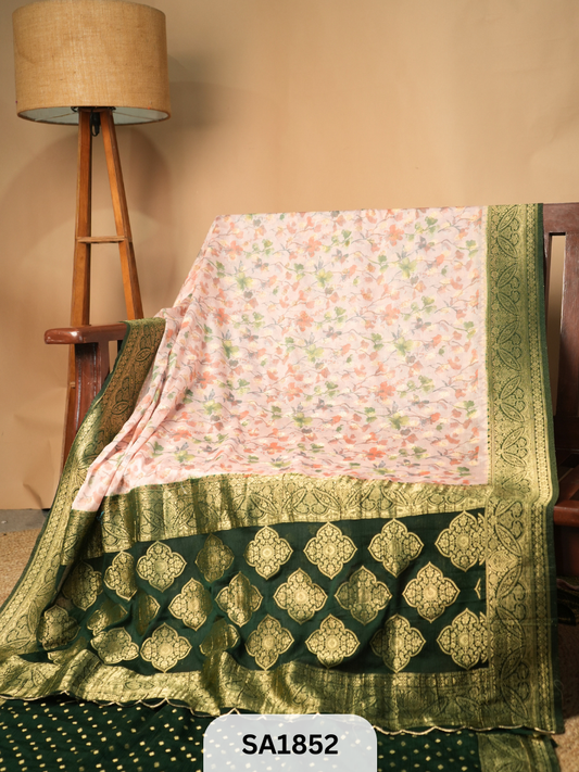 MYSORE PURE CHINNON CREPE RICH PALLU