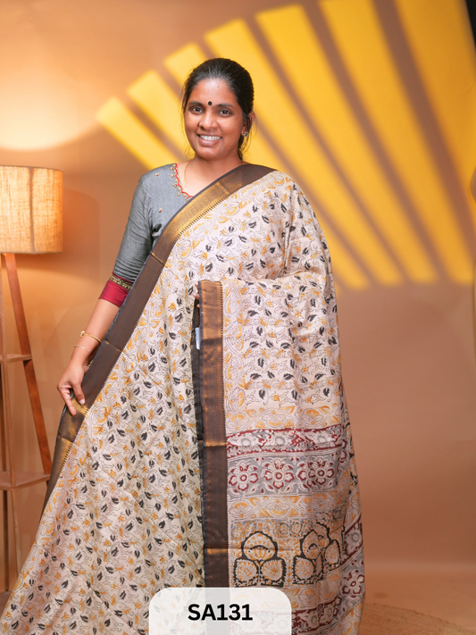 Kalamkari Chennuri Silk saree Ravi Sun Kalamkari