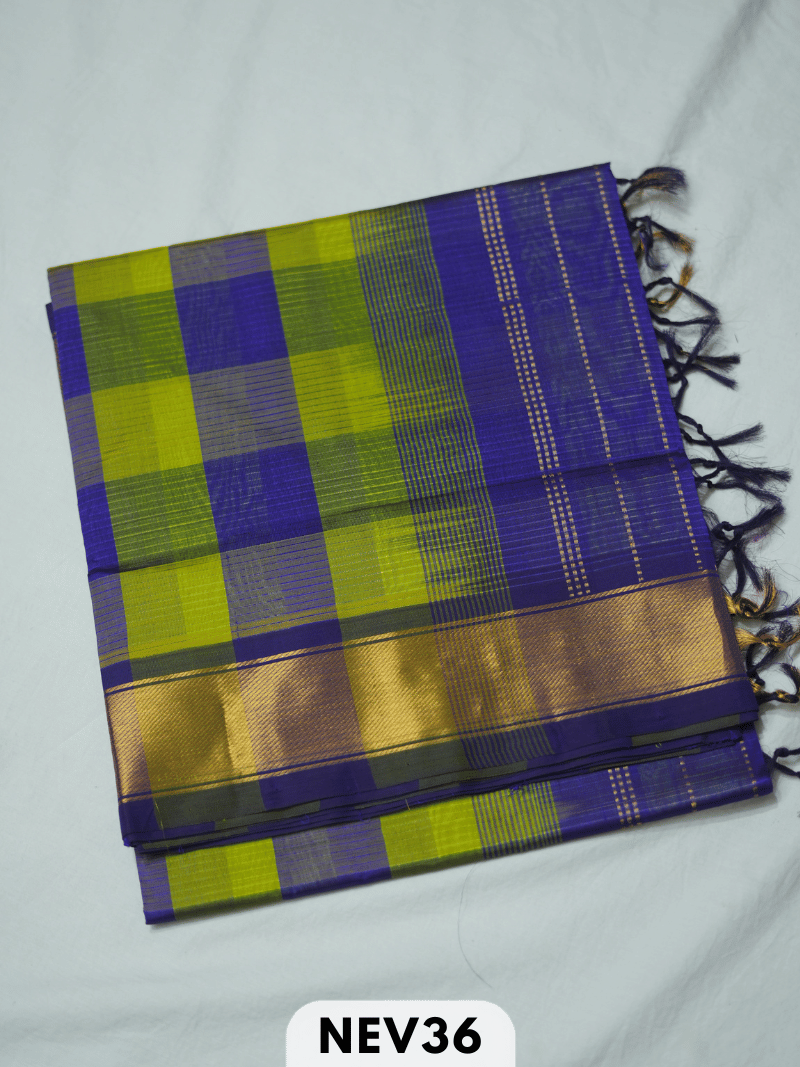 PALUM PAZHAMUM BIG CHECKS SILK COTTON SAREE