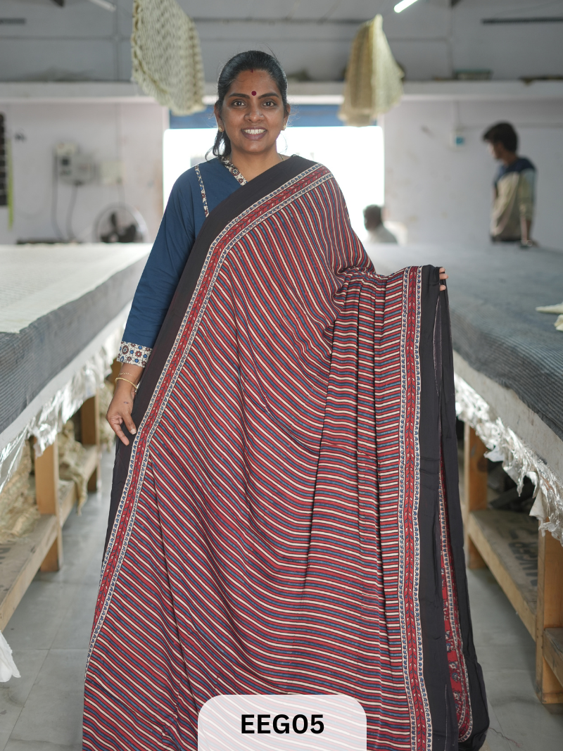 AJRAKH MODAL SAREE