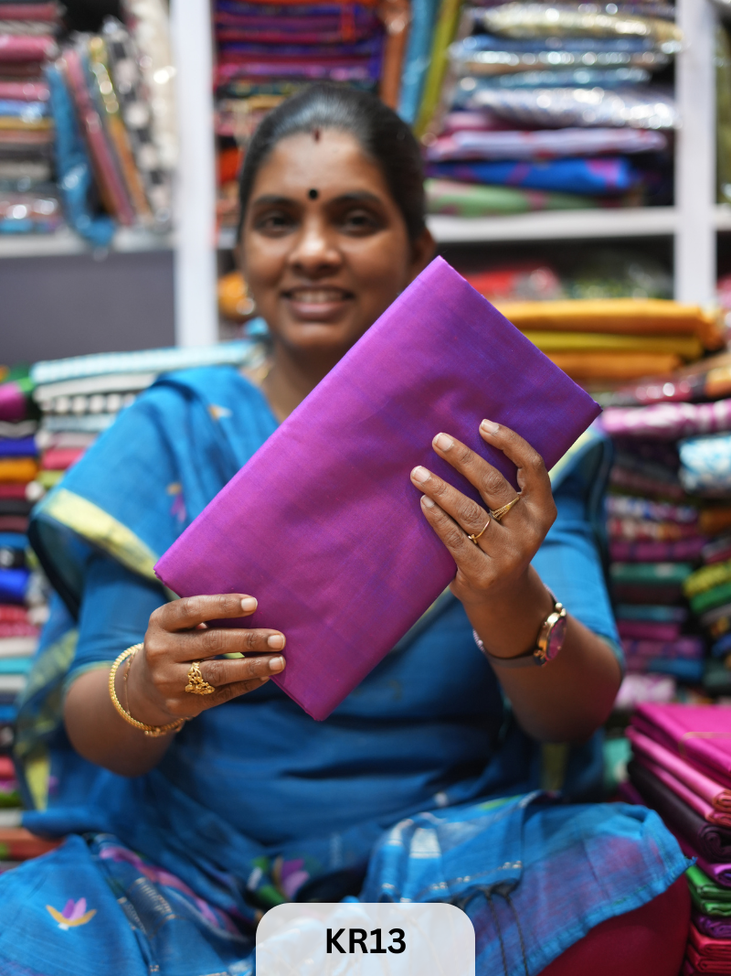 BISHNUPUR PLAIN KATAN SILK SAREE