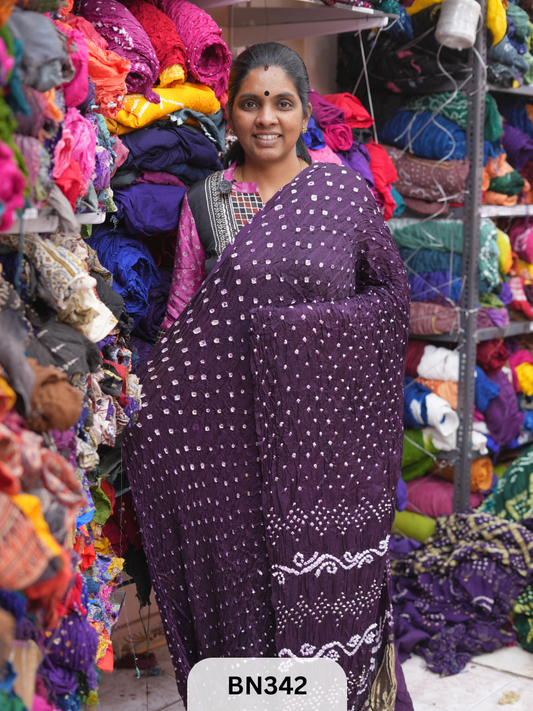 PLAIN MODAL GAJI HAND BANDHEJ - BEST BUY*