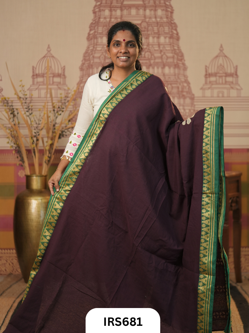 Chettinadu Saree With Barmer Aplique Work