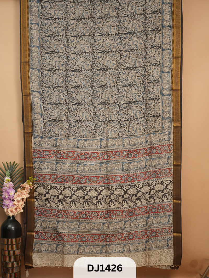 KALAMKARI CHENNURI SILK SAREE