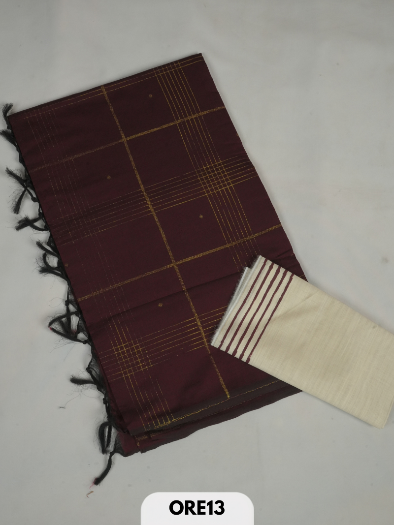 South cotton handblock print saree
