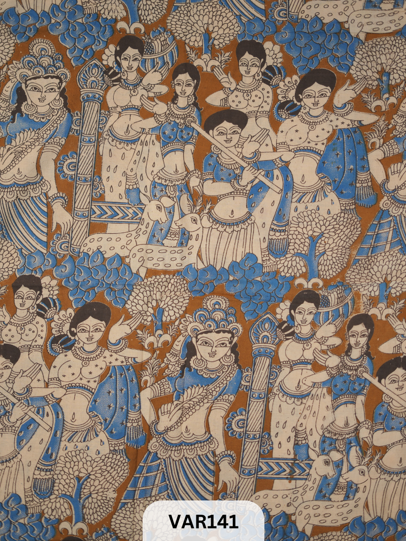 KALAMKARI HANDBLOCK PRINT- FABRIC -1mtr