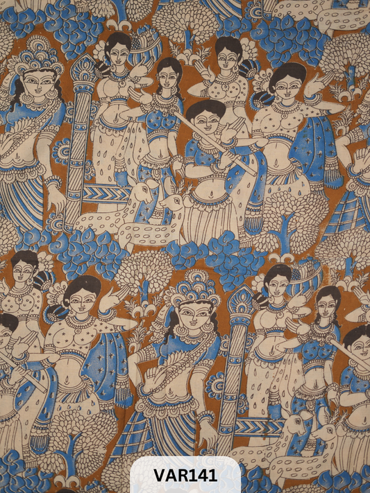 KALAMKARI HANDBLOCK PRINT- FABRIC -1mtr