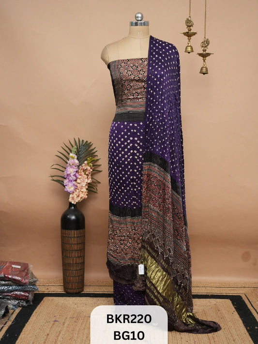 BANDHANI AJRAKH WITH LAGDI PATTA | SALWAR SUIT
