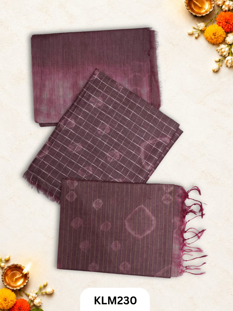 Semi Tussar Salwar Unstitched 3Pc Set