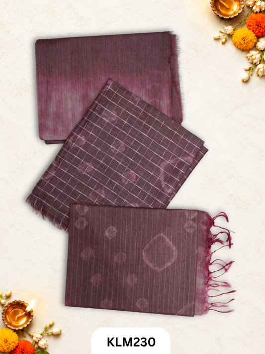 Semi Tussar Salwar Unstitched 3Pc Set