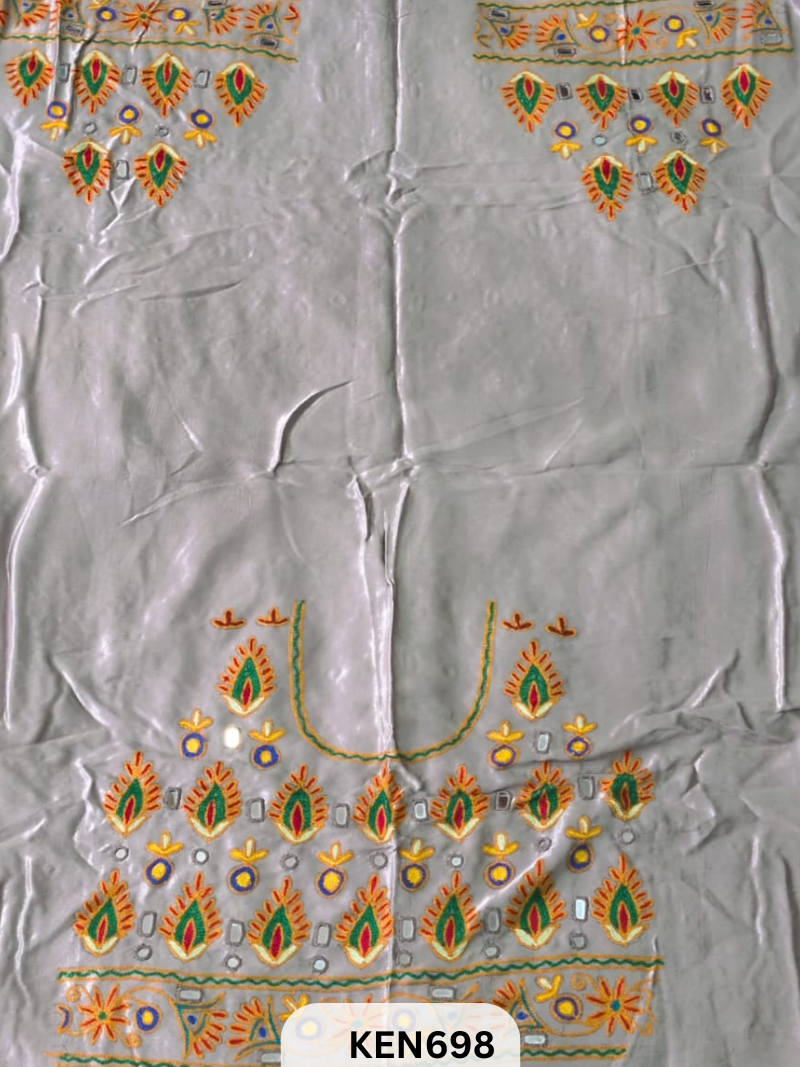 MASHRUSILK HAND AARIWORK UNSTITCHED BLOUSEPIECE