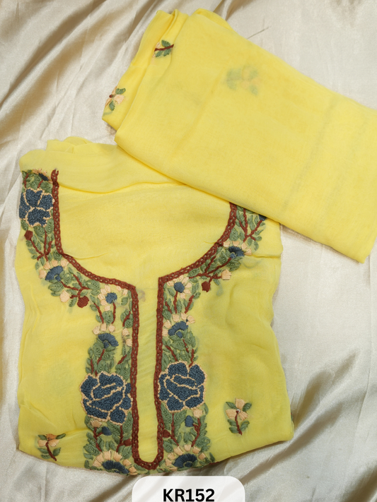 GEORGETTE SALWAR SUIT WITH BULLION | KANTHA KNOT