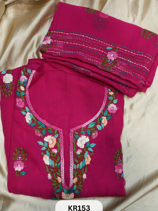 GEORGETTE SALWAR SUIT WITH BULLION | KANTHA KNOT