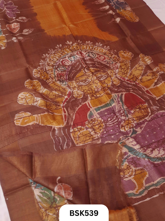 ZARI BORDER TUSSAR WITH BATICK