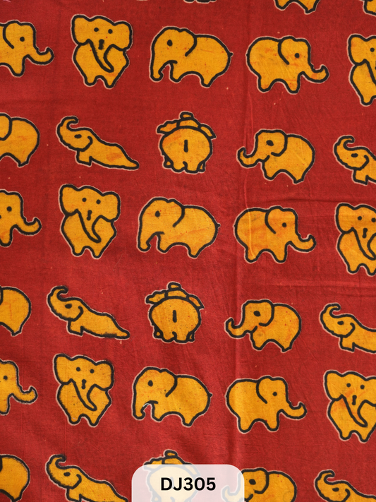 Kalamkari Hand printed - Fabric -1mtr