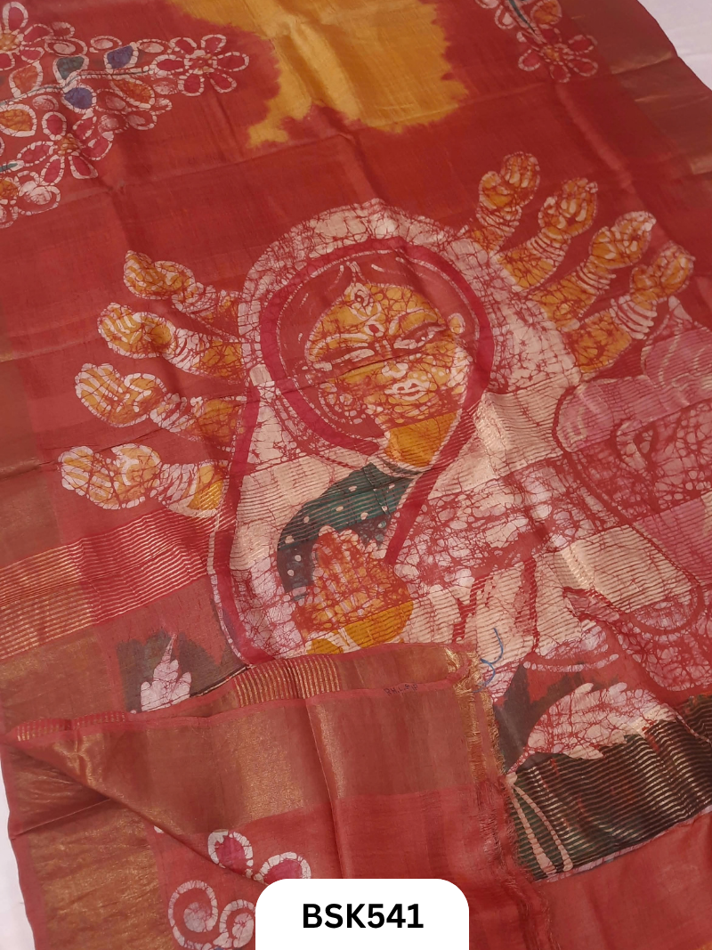 ZARI BORDER TUSSAR WITH BATICK