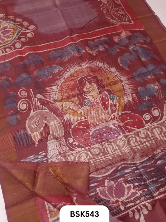 ZARI BORDER TUSSAR WITH BATICK