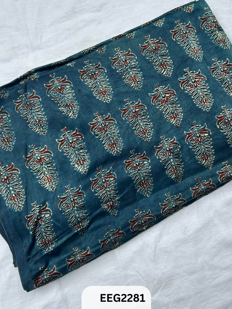 MASHRU AJRAKH FABRIC  PRINT-1 MTR