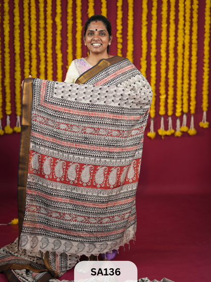 Kalamkari Chennuri Silk saree
