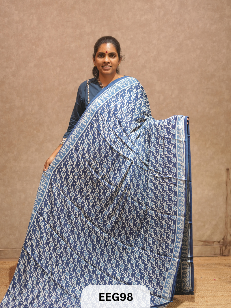 MODAL INDIGO SAREE