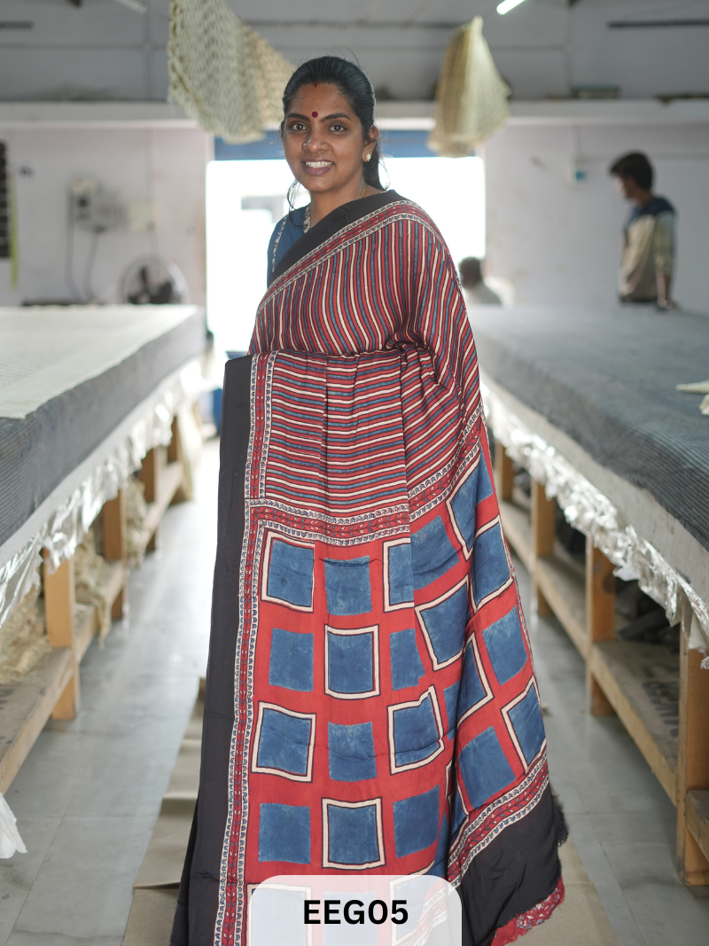 AJRAKH MODAL SAREE