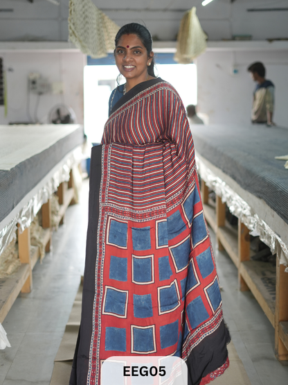 AJRAKH MODAL SAREE