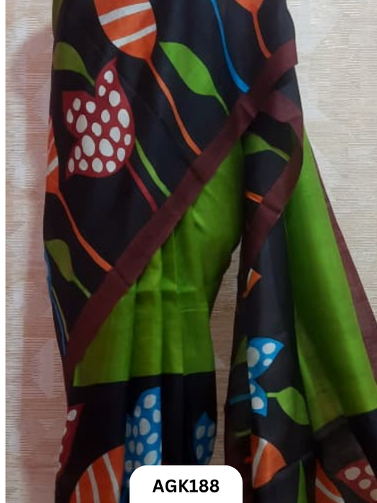 Murshidabad Silk 4Ply Hand Printing Work
