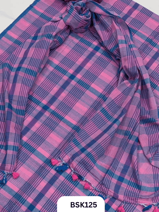 Mul Cotton Checks Top Duppata -2.5Mtr