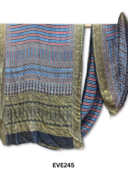 Dola Silk Ajrakh Saree