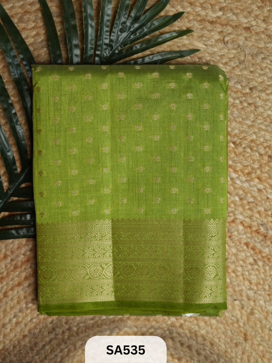 Semi Tussar with Butta saree Mahalakshmi sarees