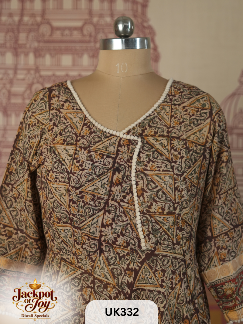 Kalamkari Anarkali Gown
