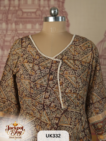 Kalamkari Anarkali Gown