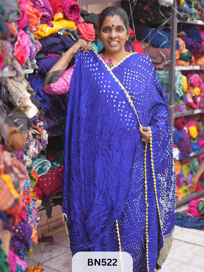 SEMI TISSUE WITH CHORAS DANI SAREE - LAGDI PATTA